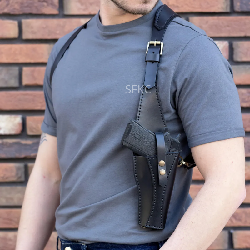 Cosplay Prop Pistol - Punk Leather Shoulder Bag For Outdoor