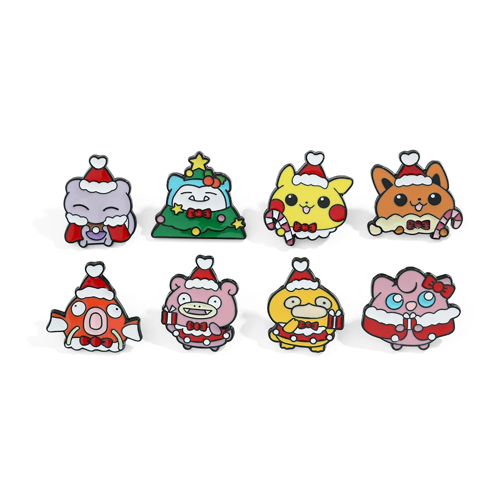 Cosplay Prop Bag - 8 Pcs Christmas Slowpoke Brooch Cute