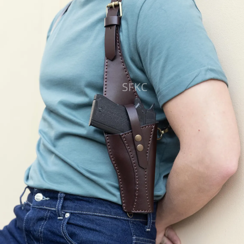 Punk Leather Shoulder Bag For  – обзор и цена Cosplay Prop Pistol