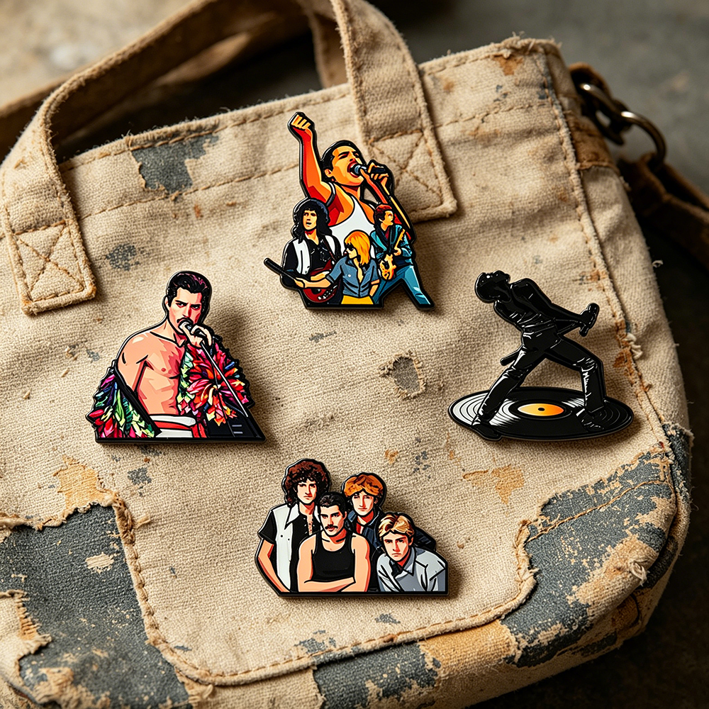 4pcs Classic Rock Band Enamel  – обзор и цена Cosplay Prop Bag