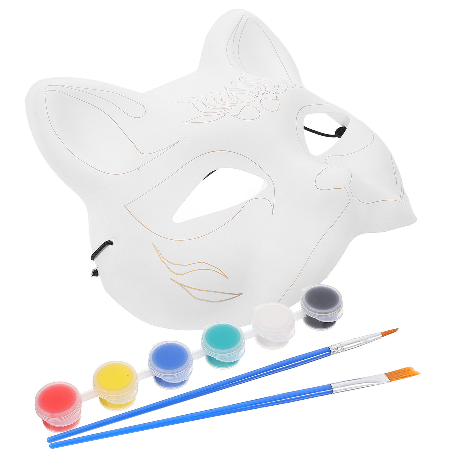1Set DIY Blank Fox Cat Mask Ha – обзор и цена Cosplay Prop Painting
